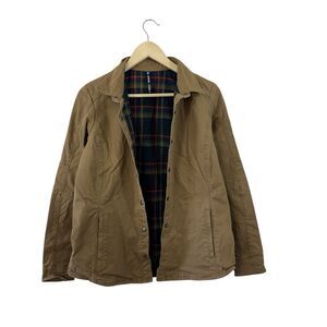 Kuhl Medium Generatr Flannel Lined Jacket Brown Lightweight Snap Womens